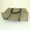 Gucci Joy large model shopping bag in beige monogram canvas and brown - Detail D5 thumbnail