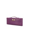 Pochette Hermès Kelly Cut en cuir Swift violet Anemone - 00pp thumbnail