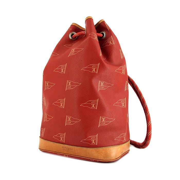 Louis Vuitton America S Cup Travel Bag In Orange Logo Canvas And Auctionlab