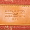 Louis Vuitton America's Cup travel bag in orange logo canvas and natural leather - Detail D3 thumbnail