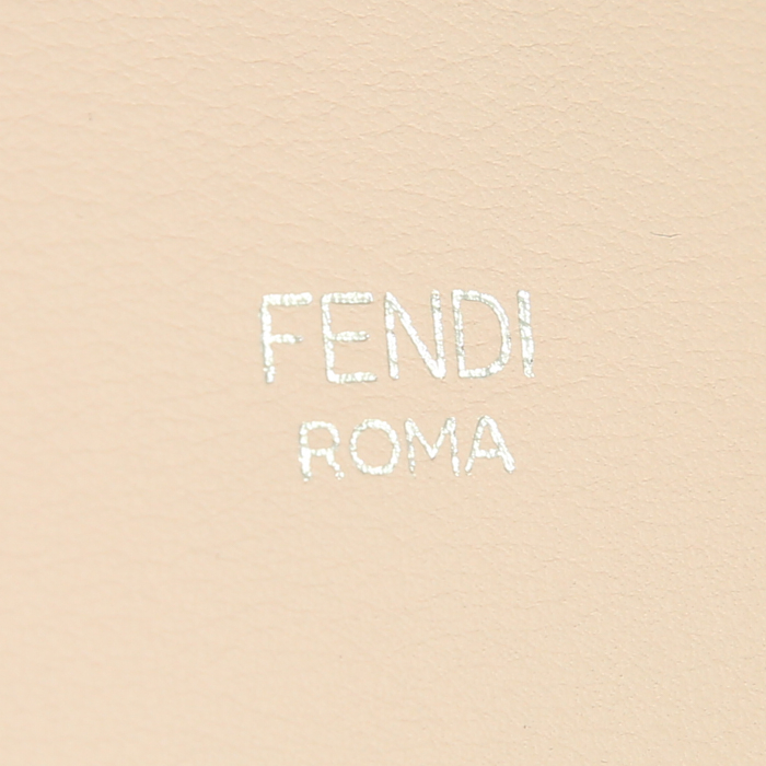 Bolso de mano Fendi By the way en cuero rosa peche y rojo - Detail D5
