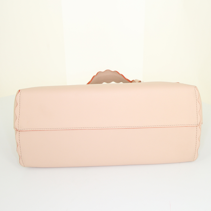 Borsa Fendi By the way in pelle rosa peche e rossa - Detail D6