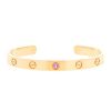 Open Cartier Love ouvert bracelet in pink gold and pink sapphire, size 17 - 00pp thumbnail