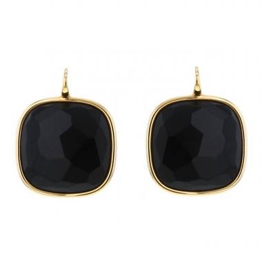 Paire de boucles d'oreilles Pomellato Victoria en or jaune et jais