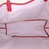 Shopping bag Goyard Saint-Louis modello grande in tela monogram cerata rossa e pelle rossa - Detail D2 thumbnail