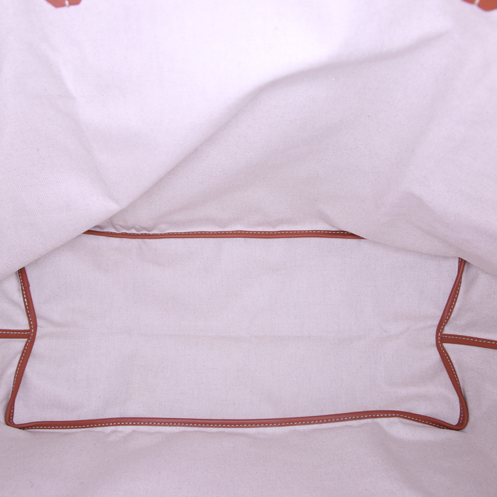 Bolso Cabás Goyard Saint-Louis en tela Goyardine negra y cuero natural - Detail D2