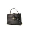 Bolso bandolera Dior Dioraddict en avestruz negro - 00pp thumbnail