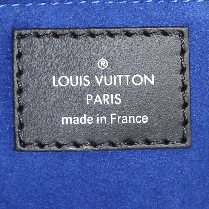 Étui Louis Vuitton en toile damier graphite et cuir noir - Detail D6