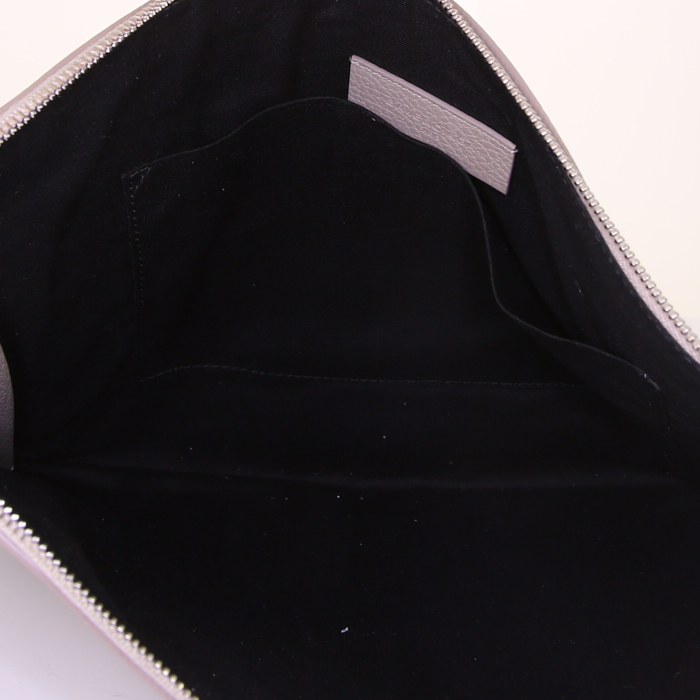 Balenciaga Blackout city pouch in beige leather - Detail D2