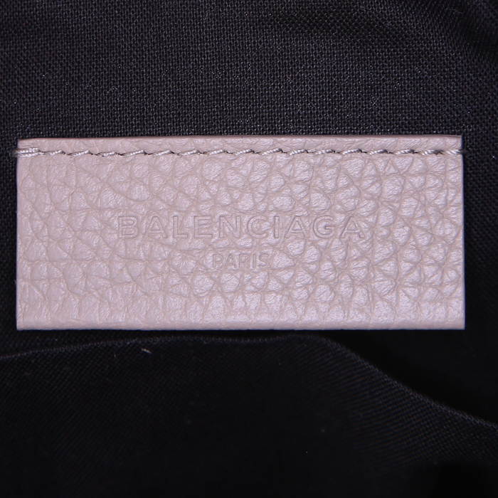 Balenciaga Blackout city pouch in beige leather - Detail D3