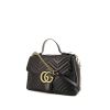 Bolso bandolera Gucci GG Marmont en cuero acolchado negro - 00pp thumbnail