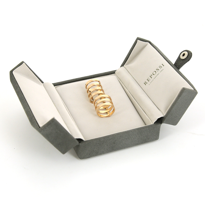 Articulated Repossi Berbère large model ring in pink gold - Detail D2