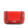 Chanel 2.55 handbag in red patent quilted leather - 360 thumbnail