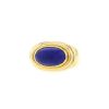 Vintage 1980's ring in yellow gold and lapis-lazuli - 00pp thumbnail