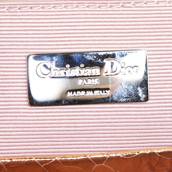 Mochila Dior Stardust en cuero cannage marrón dorado - Detail D3