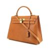 Hermes Kelly 32 cm handbag in gold Pecari leather - 00pp thumbnail