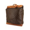 Borsa da viaggio Louis Vuitton Steamer Bag in tela monogram marrone e pelle naturale - 00pp thumbnail