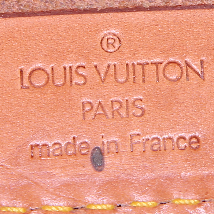 Louis Vuitton Steamer Bag travel bag in brown monogram canvas and natural leather - Detail D3