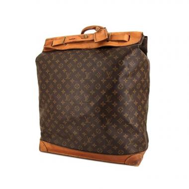 Borsa da viaggio Louis Vuitton Steamer Bag in tela monogram marrone e pelle  naturale