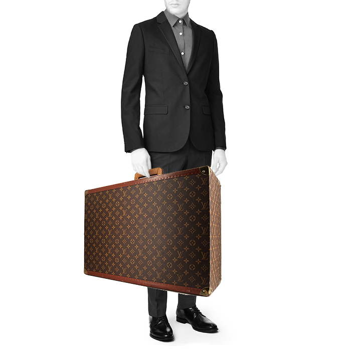 Valigia Louis Vuitton in tela monogram e losine marrone - Detail D1