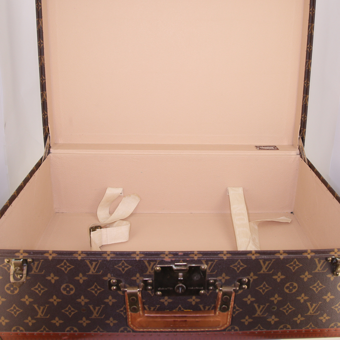 Valise Louis Vuitton en toile monogram et lozine marron - Detail D2
