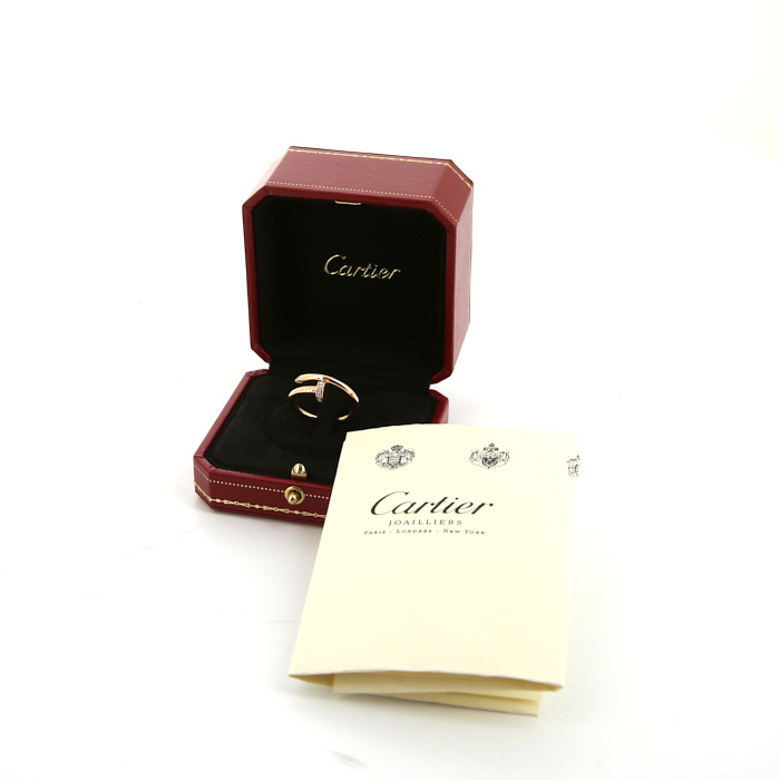 Sortija Cartier Juste un clou en oro rosa y diamantes - Detail D2