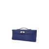 Hermès Kelly Cut pouch in blue Swift leather - 00pp thumbnail