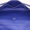 Pochette Hermès Kelly Cut en cuir Swift bleu - Detail D2 thumbnail