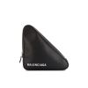 Balenciaga pouch in black leather - 360 thumbnail