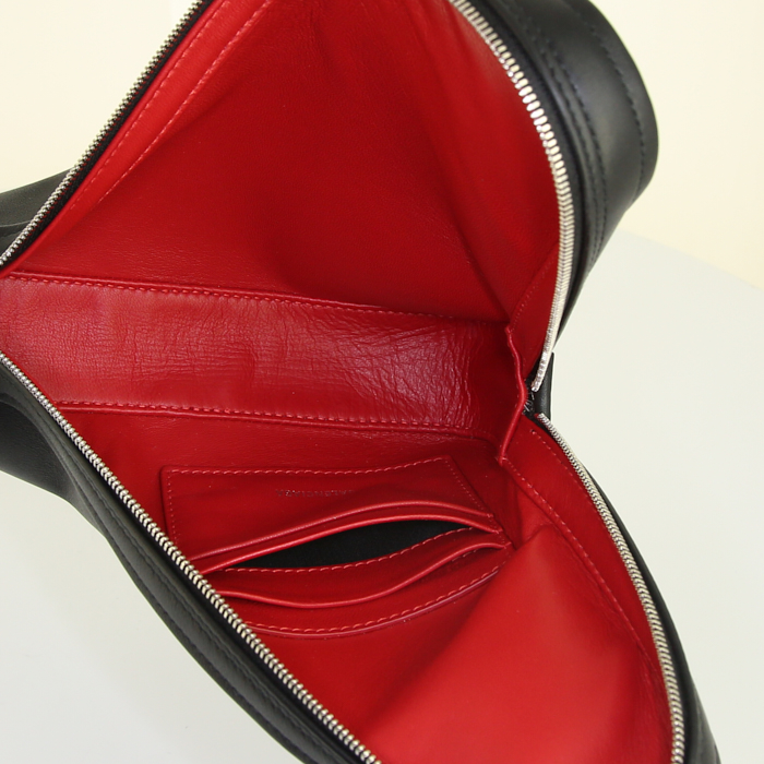 Pochette Balenciaga in pelle nera - Detail D2