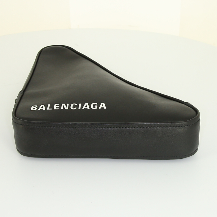 Pochette Balenciaga in pelle nera - Detail D4