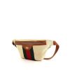 Gucci clutch-belt in beige canvas and brown leather - 00pp thumbnail