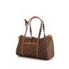 Dior Romantique bag worn on the shoulder or carried in the hand in brown monogram canvas and brown leather - 00pp thumbnail