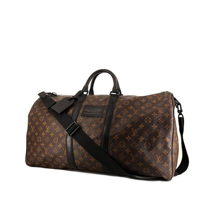 Louis Vuitton Brown Monogram Keepall 55 Travel Duffle Luggage Bag