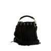 Saint Laurent Emmanuelle shoulder bag in black suede - 00pp thumbnail