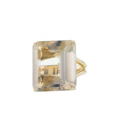 H. Stern ring in yellow gold and smoked quartz