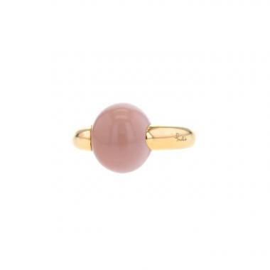 Sortija Pomellato Luna en oro rosa y cuarzo rosa