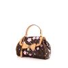 Louis Vuitton Cherry Blossom Retro handbag in brown and pink monogram canvas and natural leather - 00pp thumbnail