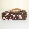Louis Vuitton Cherry Blossom Retro handbag in brown and pink monogram canvas and natural leather - Detail D4 thumbnail