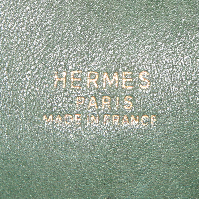 Sac à main Hermes Bolide grand modèle en cuir Fjord vert - Detail D4