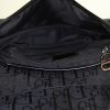 Bolso de mano Dior Saddle en lona Monogram Oblique negra y charol negro - Detail D2 thumbnail