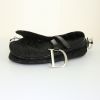 Bolso de mano Dior Saddle en lona Monogram Oblique negra y charol negro - Detail D4 thumbnail