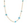 Pomellato Capri necklace in pink gold,  turquoises and quartz - 00pp thumbnail