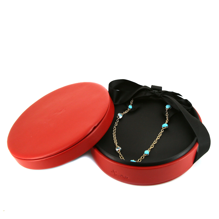 Collier Pomellato Capri en or rose,  turquoises et quartz - Detail D2