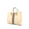 Gucci Gucci Vintage handbag in off-white leather and beige logo canvas - 00pp thumbnail