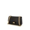 Chanel 2.55 handbag in black grained leather - 00pp thumbnail