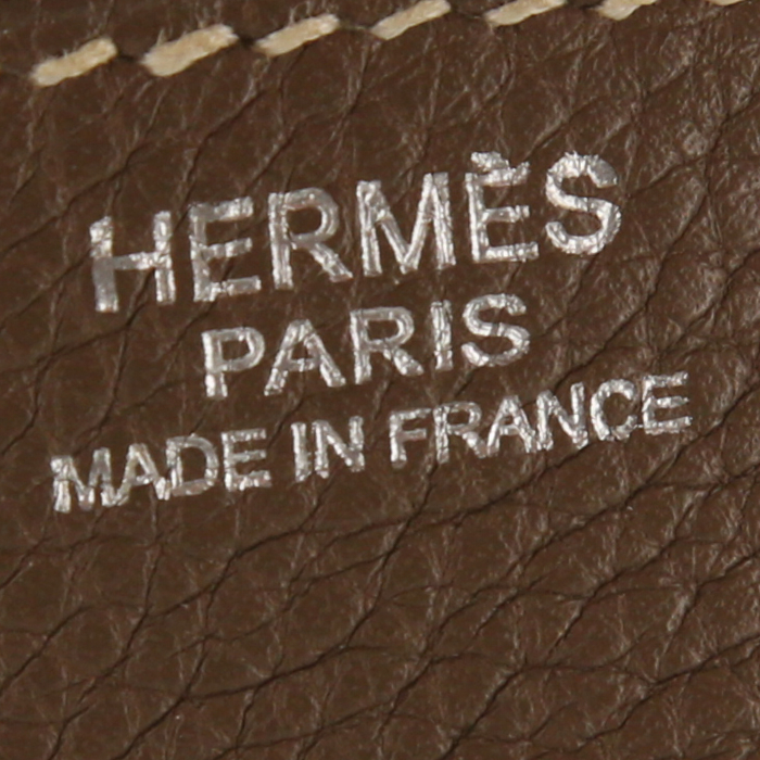 Borsa Hermes Lindy in pelle togo etoupe - Detail D3