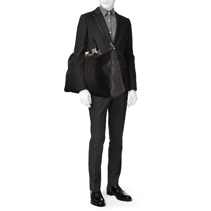 Borsa weekend Fendi in pelle nera - Detail D2