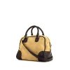 Loewe Amazona handbag in beige suede and brown leather - 00pp thumbnail