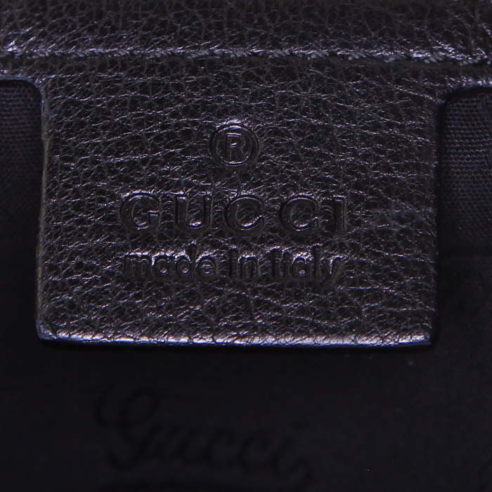Sac à main Gucci Jackie en cuir noir - Detail D4